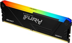 Память DDR4 16GB 3200MHz Kingston KF432C16BB12A/16 Fury Beast RGB RTL Gaming PC4-25600 CL16 DIMM 288-pin 1.35В dual rank с радиатором Ret