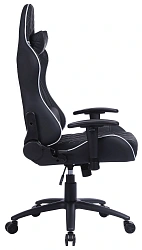 Кресло игровое Cactus CS-CHR-030BLS черный/серебристый экокожа с подголов. крестов. сталь