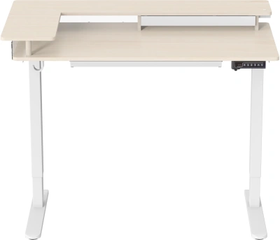 Стол для компьютера Cactus CS-EDL-DWT с электроприводом столешница ДСП светлый дуб каркас белый 120x72x60см (CS-EDL-DWT)