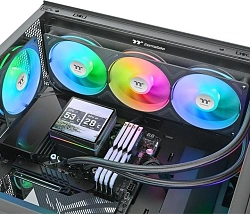 Система водяного охлаждения Thermaltake TH360 V3 Ultra ARGB Soc-AM5/AM4/1200/1700/1851 черный 4-pin 37.8dB Al LCD 365W Ret (CL-W474-PL12SW-A)
