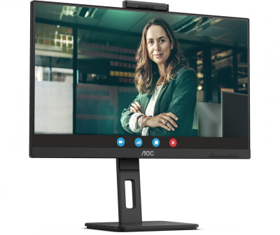 Монитор AOC 23.8" 24P3QW черный IPS LED 16:9 HDMI M/M Cam матовая HAS Piv 300cd 178гр/178гр 1920x1080 75Hz DP FHD 3.35кг