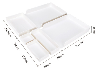 Органайзер настольный Deli ENS001WHITE Nusign белый пластик