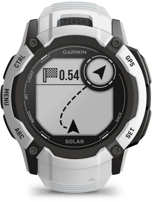 Смарт-часы Garmin Instinct 2X Solar 50мм 1" MIP корп.белый/черный рем.белый (010-02805-04)