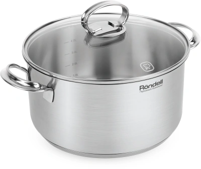 Кастрюля Rondell Zart RDS-1227 5.1л. d=24см (с крышкой) стальной