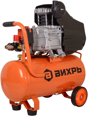 Компрессор поршневой Вихрь КМП-230/24 масляный 230л/мин 24л 1600Вт оранжевый/черный