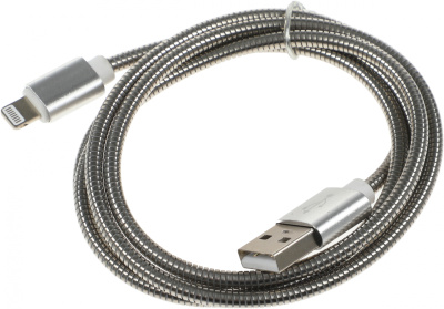 Кабель Premier 6-703M2 1.0S USB (m)-Lightning (m) 1м серебристый пакет