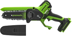 Цепная пила Greenworks GD24CS15 аккум. 600Вт 0.8л.с. дл.шины:6" (15cm) (2010107)