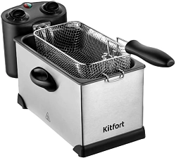 Фритюрница Kitfort КТ-4052 2000Вт серебристый/черный