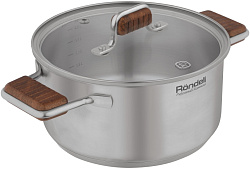 Кастрюля Rondell Fjord RDS-1792 5.2л. d=24см (с крышкой) стальной