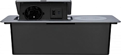 Розетка Cactus CS-SOCKET-USBA/C-WLESS для столешницы 26.5x11.8x6.5см серебристый