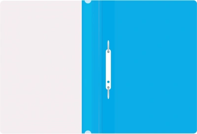 Папка-скоросшиватель Silwerhof Eco A4 прозрач.верх.лист пластик голубой 0.11/0.13