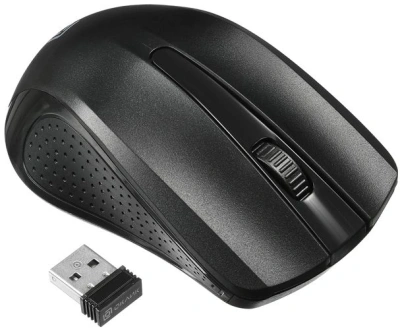 Мышь Оклик 485MW черный оптическая 1600dpi беспров. USB для ноутбука 3but (997819)