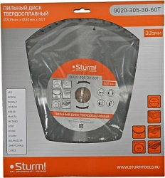 Диск пильный Sturm! 9020-305-30-60T d=305мм d(посад.)=30мм (торцовочные пилы)