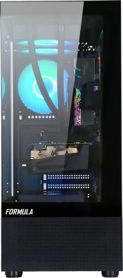 Корпус Formula Crystal Z1 PLUS черный без БП ATX 2x120mm 2xUSB2.0 1xUSB3.0 audio bott PSU