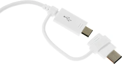 Кабель Samsung EP-DG930DWEGRU USB (m)-USB Type-C (m)/micro USB (m) 1.5м белый