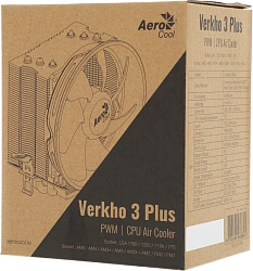 Устройство охлаждения(кулер) Aerocool Verkho 3 Plus Soc-AM5/AM4/1200/1700/1851 черный/синий 4-pin 18-27dB Al+Cu 125W 528gr Ret