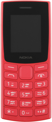 Мобильный телефон Nokia 106 DS TA-1564 красный моноблок 2Sim 1.8" 120x160 Series 30+ GSM900/1800 GSM1900 FM microSD max32Gb