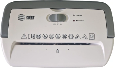 Шредер Cactus CS-SH-C3 белый (секр.P-4) фрагменты 8лист. 13лтр. скрепки скобы пл.карты