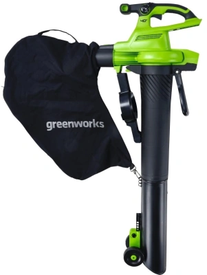 Воздуходувка-измельчитель Greenworks 2406907UG пит.:от аккум. зеленый