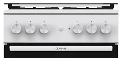 Плита Комбинированная Gorenje GK5A21WH белый/черный (стеклянная крышка) реш.сталь