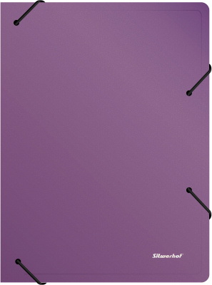 Папка архивная на резинке Silwerhof Perlen 311915-73 полипропилен 1мм корешок 100мм A4 сиреневый металлик