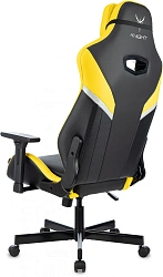 Кресло игровое Knight Thunder 5X черный/желтый экокожа крестов. металл