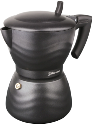 Кофеварка гейзерн. Rondell Walzer RDA-432 0.3л алюминий черный