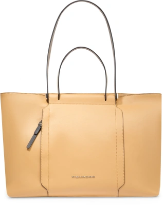 Деловая сумка женская Piquadro Circle BD3336W92/GBE с отделением для ноутбука шафрановый/бежевый натур.кожа