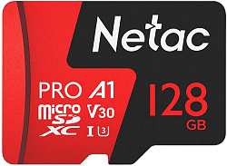 Флеш карта microSDXC 128GB Netac NT02P500PRO-128G-R P500 Extreme Pro + adapter
