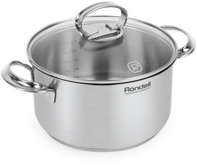 Кастрюля Rondell Zart RDS-1226 3.1л. d=20см (с крышкой) стальной