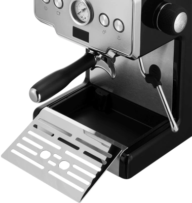 Кофеварка рожковая Kitfort КТ-7530 1450Вт серебристый/черный