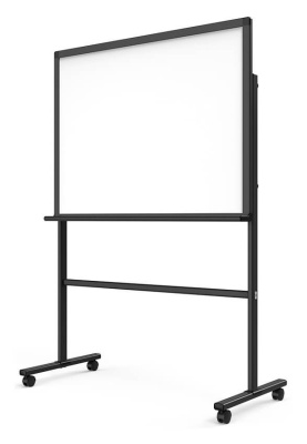 Доска стеклянная Deli 8738 стеклянная белый 90x120см алюминиевая рама стекло на подставке магнитный 4 магнита/4 колесика/2 маркера/стиратель