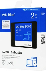 Накопитель SSD WD S SATA-III 2TB WDS200T3B0A Blue SA510 2.5"