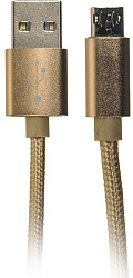Кабель Buro Braided BHP RET MICUSB-BR USB (m)-micro USB (m) 1м золотистый