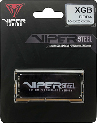 Память DDR4 32GB 2400MHz Patriot PVS432G240C5S Viper Steel RTL PC4-19200 CL15 SO-DIMM 260-pin 1.2В Ret