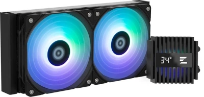 Система водяного охлаждения Zalman Alpha2 A24 ARGB Soc-AM5/AM4/1200/1700/1851 черный 4-pin 29.7dB Al+Cu LCD 320W 2000gr Ret (ALPHA2 A24 BLACK)