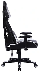 Кресло игровое Cactus CS-CHR-090BLW черный/белый экокожа/сетка крестов. нейлон