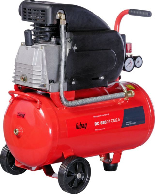 Компрессор поршневой Fubag DC 320/24 CM2.5 масляный 320л/мин 24л 1800Вт красный/черный
