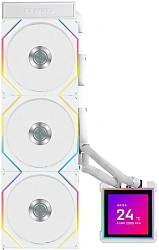 Система водяного охлаждения Lian-Li HydroShift II LCD-S 360TL ARGB Soc-AM5/AM4/1700/1851 белый 4-pin 33dB Al+Cu LCD Ret (G89.GHS2LCDS36TW.R0)