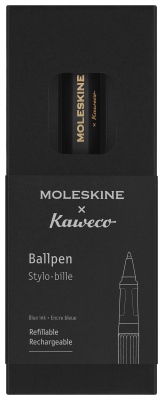 Ручка шариков. Moleskine Kaweco (KAWBALLPENBK) черн d=1мм син. черн. подар.кор.