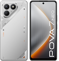 Смартфон Tecno Pova 7 Neo 256Gb 8Gb серебристый моноблок 3G 4G 2Sim 6.8" 1080x2460 Android 14 108Mpix 802.11 a/b/g/n/ac NFC GPS GSM900/1800 Protect FM
