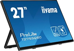 Монитор Iiyama 27" ProLite T2755QSC-B1 черный IPS LED 16:9 HDMI M/M глянцевая 400cd 178гр/178гр 2560x1440 75Hz DP WQ USB Touch 5.8кг