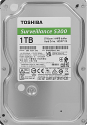 Жесткий диск Toshiba SATA-III 1Tb HDWV110UZSVA Surveillance S300 (5700rpm) 64Mb 3.5"