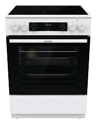 Плита Электрическая Gorenje GECS6C70WC белый/черный стеклокерамика (без крышки)