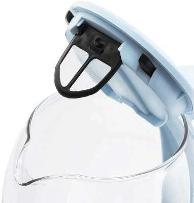 Чайник электрический Kitfort КТ-640-1 1.7л. 2200Вт голубой корпус: стекло/пластик