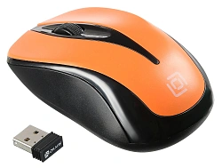 Мышь Оклик 675MW черный/оранжевый оптическая 1200dpi беспров. USB для ноутбука 3but (1025920)
