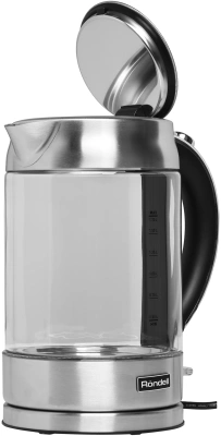 Чайник электрический Rondell 1001-RE-01 1.7л. 2200Вт серебристый корпус: стекло/металл (RDE-1001)