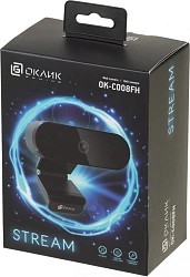 Камера Web Оклик OK-C008FH черный 2Mpix (1920x1080) USB2.0 с микрофоном