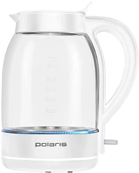 Чайник электрический Polaris PWK 1797CGL 1.8л. 2200Вт белый корпус: пластик/стекло
