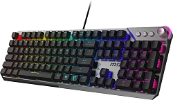 Клавиатура MSI STRIKE 600 Silent механическая серый/черный USB Multimedia for gamer LED (подставка для запястий) (S11-04RU256-CLA)